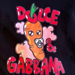 Dolce & Gabbana “Carrot” oversized black hoodie xsmall